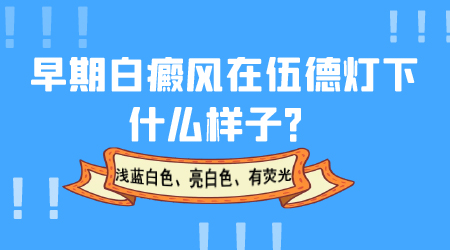 伍德灯下有蓝白色斑片边界不清是什么