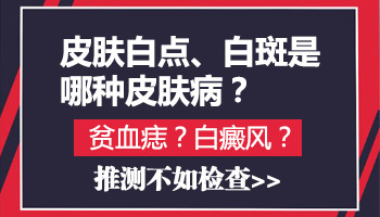 面部皮肤有轻微的白点